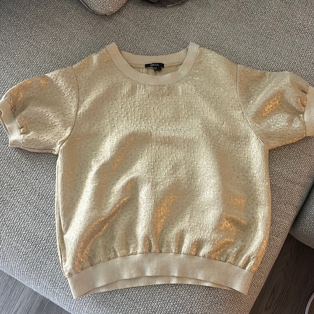 Raoul Gold Metallic Top